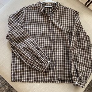 Everlane prep blouse size 6. Plaid.